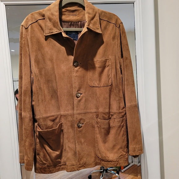 BROOKS BROTHERS MEN'S SUEDE LEATHER BLAZER SIZE S - Picture 5 of 5